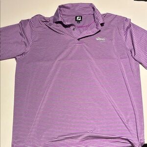 FootJoy Lavender Striped Golf Shirt - Torrey Pines Logo